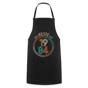 of the BEST of 1984 - the BEST of 1984, birthday - Cooking Apron - black - Front - AI Model Male 185 dark (185cm)