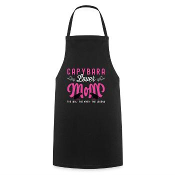 Capybara Lover Mom The Idol The Myth Animal Lover - Cooking Apron - black - Front - AI Model Male 185 dark (185cm)