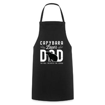 Capybara Lover Dad The Idol The Myth The Pet Owner - Cooking Apron - black - Front - AI Model Male 185 dark (185cm)