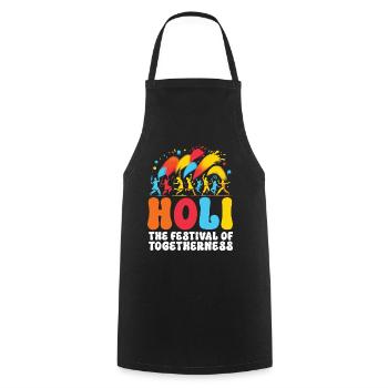 Happy Holi Grüße Hinduismus Indisches Fest - Kochschürze - Schwarz - Vorne - AI Model Male 185 dark (185cm)