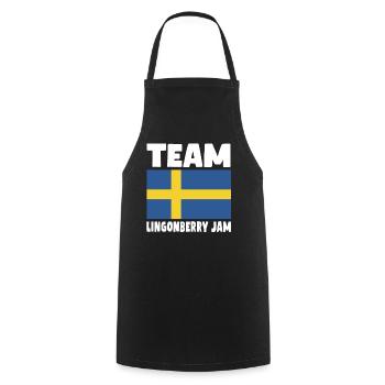 Cranberry Jam Team - Cooking Apron - black - Front - AI Model Male 185 dark (185cm)