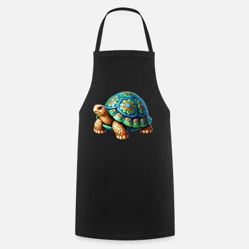 Schildkröte - Kochschürze - Schwarz