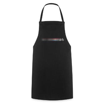 Rainbow Gradient Bicycle Silhouette - Cooking Apron - black - Front - AI Model Male 185 dark (185cm)