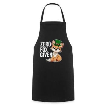 Zero Fox Given Jeu de mots mignon Kawaii Irish Fox - Tablier de cuisine - noir - Devant - AI Model Male 185 dark (185cm)