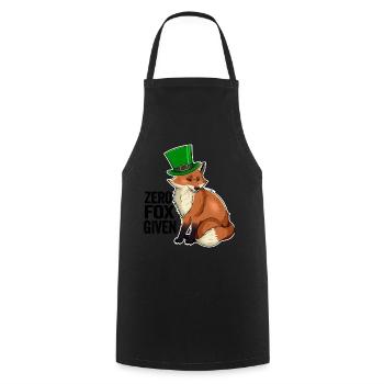 Zero Fox Given Jeu de mots mignon Kawaii Irish Fox - Tablier de cuisine - noir - Devant - AI Model Male 185 dark (185cm)