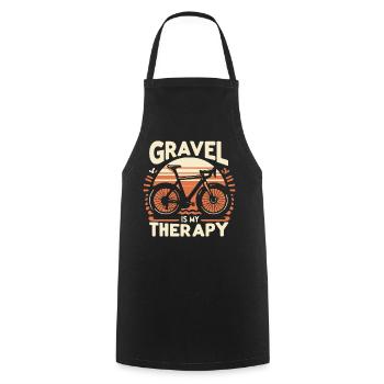Gravel Bike Therapy T-Shirt - Cooking Apron - black - Front - AI Model Male 185 dark (185cm)