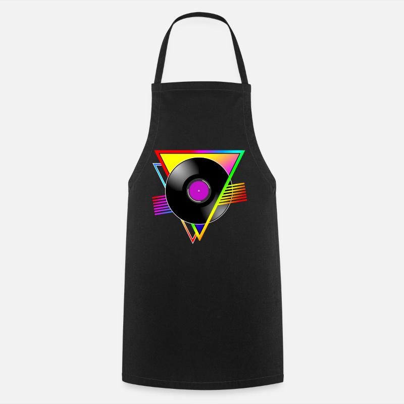 RETRO VINYL - Cooking Apron - black