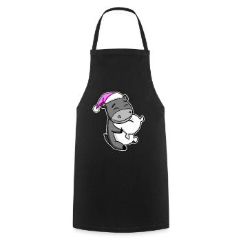 Cul Fatigué Dormir Fille Endormie - Tablier de cuisine - noir - Devant - AI Model Male 185 dark (185cm)