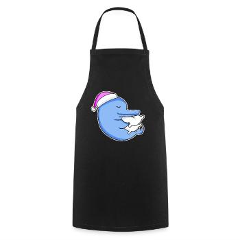 Dauphin Fatigué Dormir Fille Endormie - Tablier de cuisine - noir - Devant - AI Model Male 185 dark (185cm)