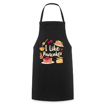 Amoureux des crêpes Les enfants J’aime les crêpes - Tablier de cuisine - noir - Devant - AI Model Male 185 dark (185cm)