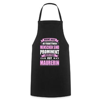 Nicht Alle Menschen Sind Prominent Maurerin - Kochschürze - Schwarz - Vorne - AI Model Male 185 dark (185cm)