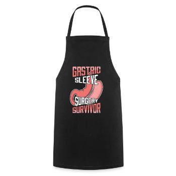 Chirurgie de la sleeve gastrique Survivant Bariatrique Gastrique - Tablier de cuisine - noir - Devant - AI Model Male 185 dark (185cm)