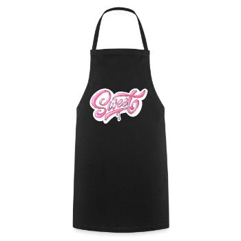 Sweet Pink Glitter Hand Lettered Design - Cooking Apron - black - Front - AI Model Male 185 dark (185cm)