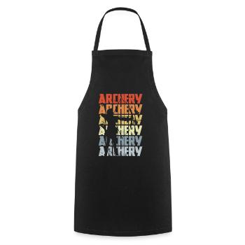 Retro Archer - Cooking Apron - black - Front - AI Model Male 185 dark (185cm)