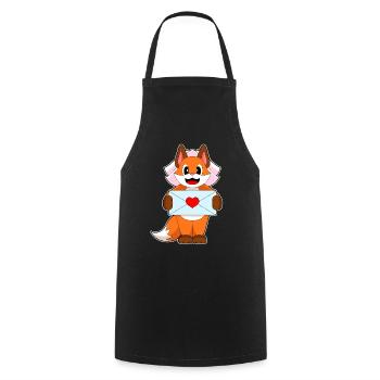 Fox Bride Letter Wedding - Cooking Apron - black - Front - AI Model Male 185 dark (185cm)