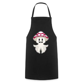 Octopus Mushroom - Cooking Apron - black - Front - AI Model Male 185 dark (185cm)