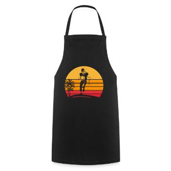 Joueur De Football Silhouette Football - Tablier de cuisine - noir - Devant - AI Model Male 185 dark (185cm)