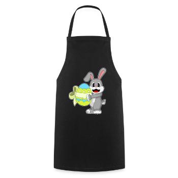 Arc de Pâques du Lapin - Tablier de cuisine - noir - Devant - AI Model Male 185 dark (185cm)