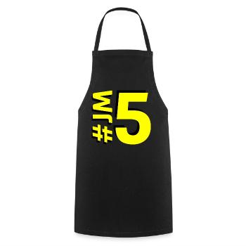JM5-KARTON - Kochschürze - Schwarz - Vorne - AI Model Male 185 dark (185cm)