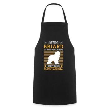 Briard nicht nur ein Hund Berger de Brie Briard - Kochschürze - Schwarz - Vorne - AI Model Male 185 dark (185cm)