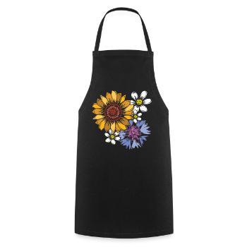 Bouquet Flowers Symbol Nature Colors Market icon - Cooking Apron - black - Front - AI Model Male 185 dark (185cm)
