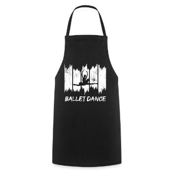 Funny Ballet Dancer - Cooking Apron - black - Front - AI Model Male 185 dark (185cm)
