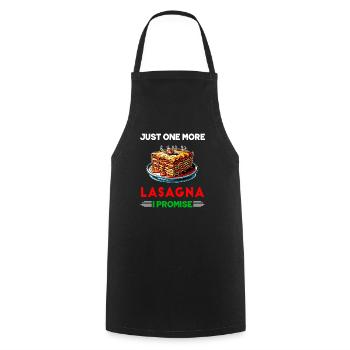 Encore une lasagne, je te le promets - Tablier de cuisine - noir - Devant - AI Model Male 185 dark (185cm)