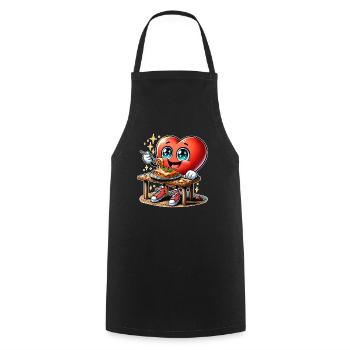 Lasagna Heart Italy Food & Kitchen - Tablier de cuisine - noir - Devant - AI Model Male 185 dark (185cm)