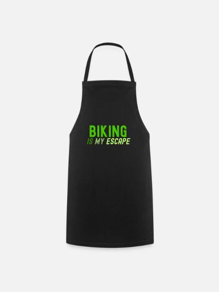Le vélo est mon échappatoire - Tablier de cuisine - noir
