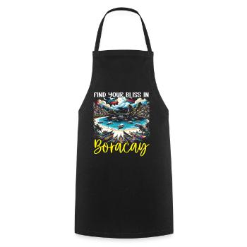 Boracay Philippines Vacances d’été Boaracay Beach - Tablier de cuisine - noir - Devant - AI Model Male 185 dark (185cm)