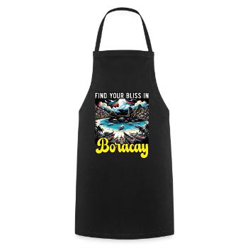 Boracay Philippines Vacances d’été Boaracay Beach - Tablier de cuisine - noir - Devant - AI Model Male 185 dark (185cm)