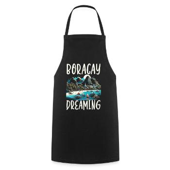 Boracay Philippines Vacances d’été Boaracay Beach - Tablier de cuisine - noir - Devant - AI Model Male 185 dark (185cm)