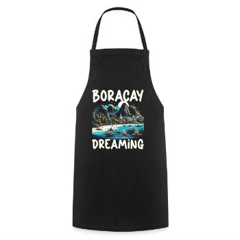 Boracay Philippines Vacances d’été Boaracay Beach - Tablier de cuisine - noir - Devant - AI Model Male 185 dark (185cm)