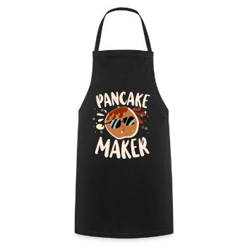 Pancake Lover Kids Pancake Maker - Cooking Apron - black - Front - AI Model Male 185 dark (185cm)