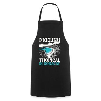 Boracay Philippines Vacances d’été Boaracay Beach - Tablier de cuisine - noir - Devant - AI Model Male 185 dark (185cm)