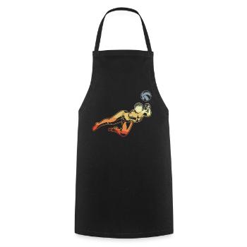 Volley-ball de plage Femme - Tablier de cuisine - noir - Devant - AI Model Male 185 dark (185cm)