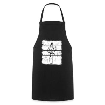 Drummer Sketch - Cooking Apron - black - Front - AI Model Male 185 dark (185cm)