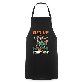 Danseur de Lindy Hop Danse Swing Danse - Tablier de cuisine - noir - Devant - AI Model Male 185 dark (185cm)