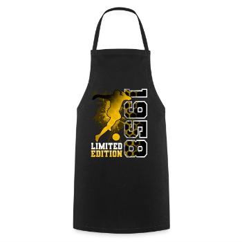 1958 Year of birth Birthday Football - Cooking Apron - black - Front - AI Model Male 185 dark (185cm)