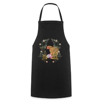 Pâques, Oeufs De Pâques, Poule, Poulet, Rural, Nature, Oeufs - Tablier de cuisine - noir - Devant - AI Model Male 185 dark (185cm)
