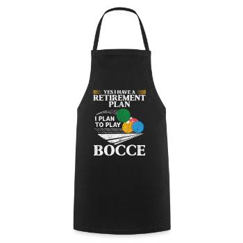 Yes i have a retirement plan I plan to play Bocce - Kochschürze - Schwarz - Vorne - AI Model Male 185 dark (185cm)