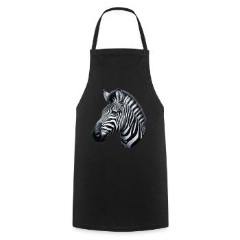 Zebra - Cooking Apron - black - Front - AI Model Male 185 dark (185cm)