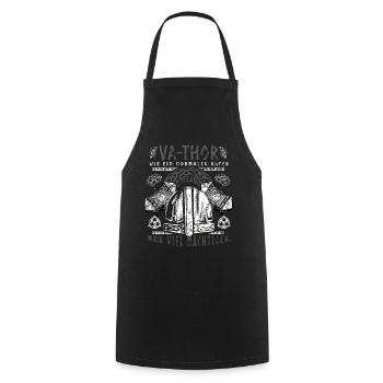 Vathor - Fête des pères Cadeau Fête des Pères Viking - Tablier de cuisine - noir - Devant - AI Model Male 185 dark (185cm)
