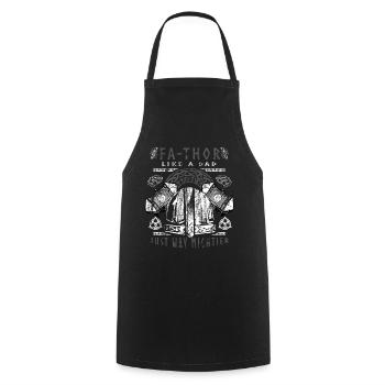 Vathor - Fête des pères Cadeau Fête des Pères Viking - Tablier de cuisine - noir - Devant - AI Model Male 185 dark (185cm)