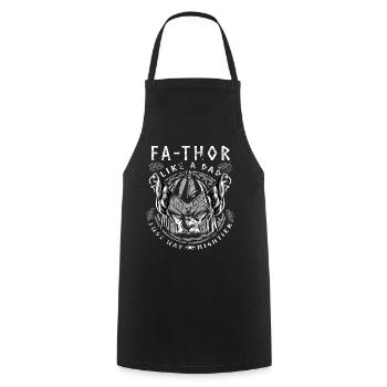 Vathor - Fête des pères Cadeau Fête des Pères Viking - Tablier de cuisine - noir - Devant - AI Model Male 185 dark (185cm)