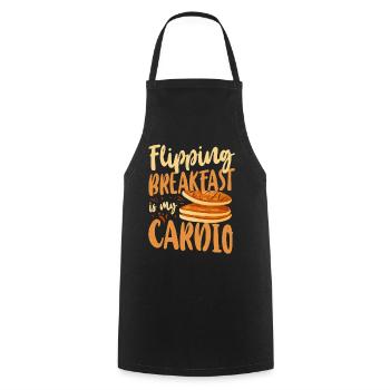Pancake Lover Kids Flipping - Kochschürze - Schwarz - Vorne - AI Model Male 185 dark (185cm)