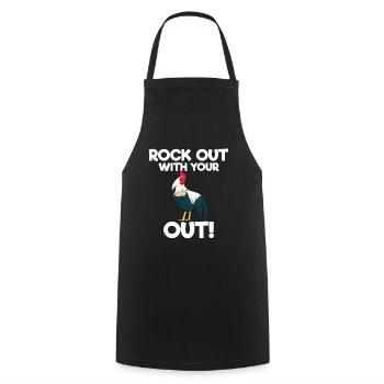 Rock Out With Your Out Geflügel - Kochschürze - Schwarz - Vorne - AI Model Male 185 dark (185cm)