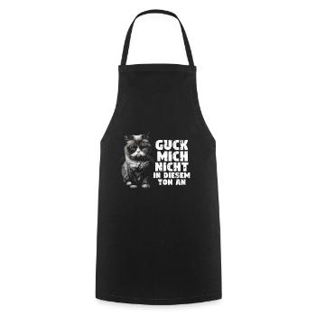 Don't look at me in that tone! - Cooking Apron - black - Front - AI Model Male 185 dark (185cm)