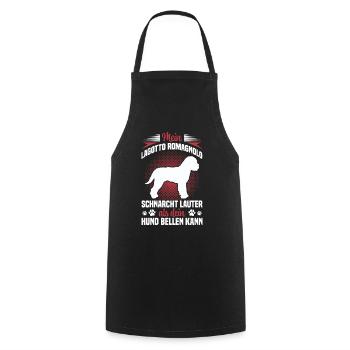 Lagotto Romagnolo snores loud water dog - Cooking Apron - black - Front - AI Model Male 185 dark (185cm)