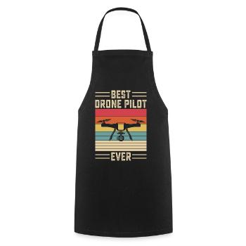 Drone Pilot - Cooking Apron - black - Front - AI Model Male 185 dark (185cm)